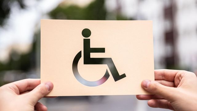 A picture of a card with the Wheelchair logo for representing Disability.